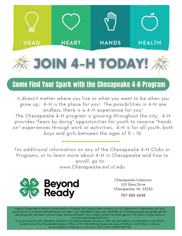 Chesapeake 4-H Come Find Your Spark