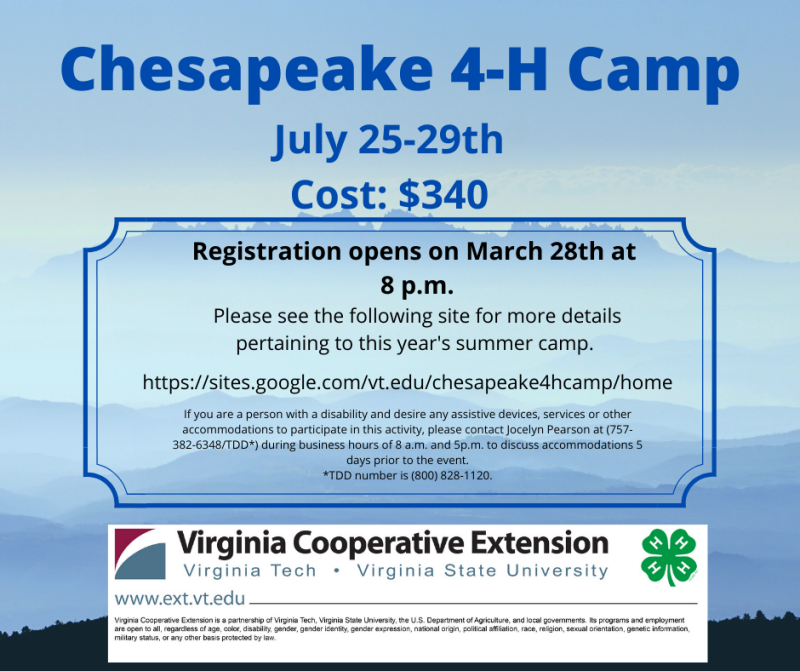 4-H Camp Notice